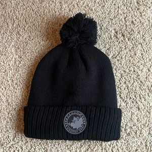 Canada Weather Gear Black Beanie Pom-Pom Hat Thermal
